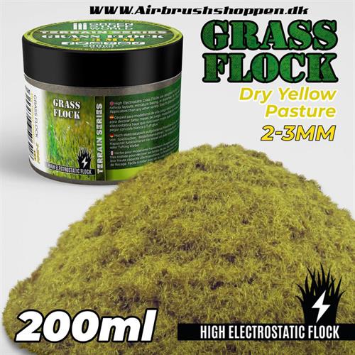 Static Grass Flock - DRY YELLOW PASTURE/GRÆSMARK 2-3 mm - 200 ml
